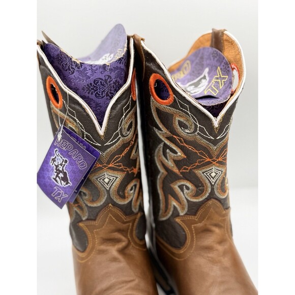 Reparo TX men’s cowboy boots NWB Size‎ 11 Square Toe Brown